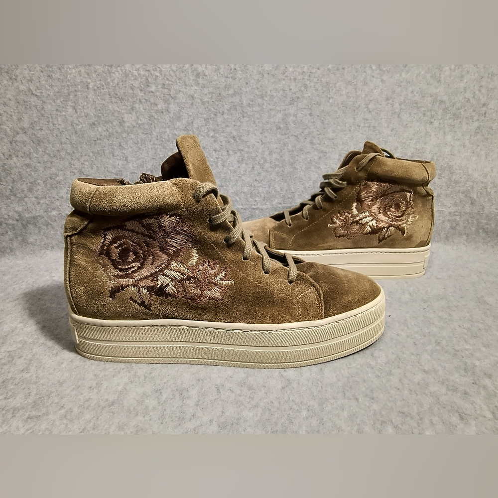 Gabriella Michel Tan Suede Women's High-Top Sneakers Size 39